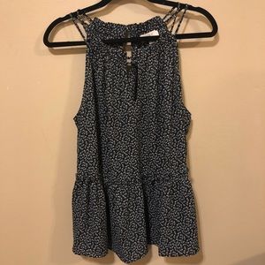 Sleeveless Floral Print Top